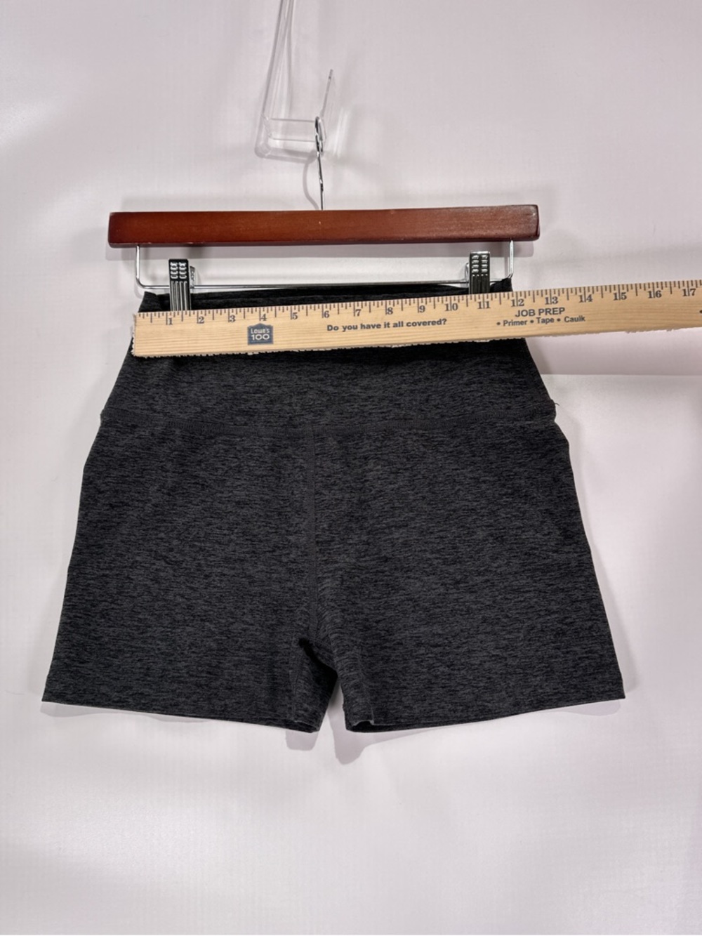 Beyond Yoga Keep Pace Biker Shorts High Waisted 5" Spacedye Charcoal Heather M - Picture 8 of 10